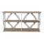 Console 64,2 x 16,5 x 33,5 po à trois niveaux en bois avec motifs découpés