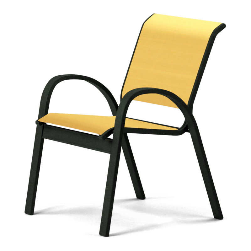 Aruba 1 Outdoor Dining Armchair, Textured Desert, Yellow 43D