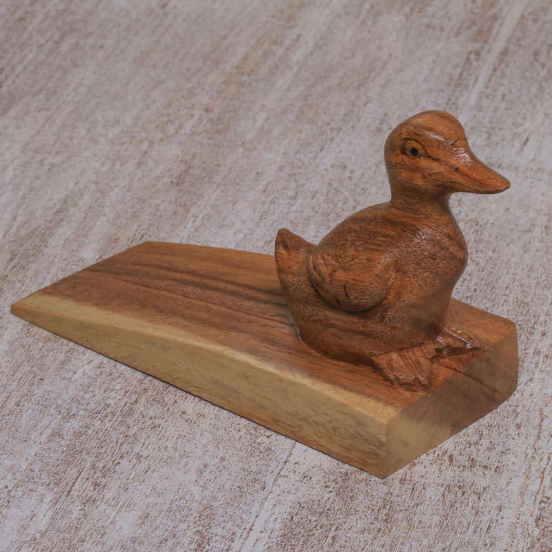 Butée de plancher de coin en bois de canard utile Lapham, Brun