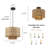 1-Light Bohemian Natural Rattan Drum Single Pendant