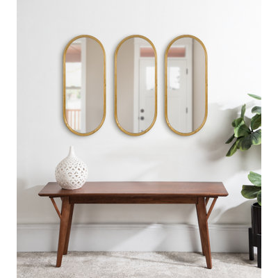 Ensemble de miroir mural encadré 3 pièces Latitude Run® Caskill