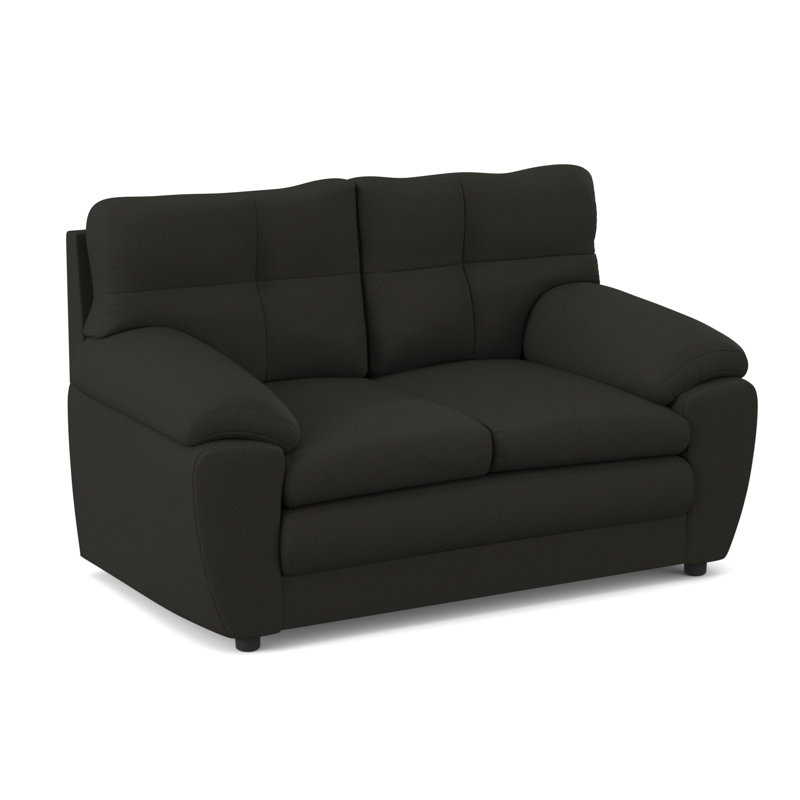 Kenn Upholstered 62.5'' Loveseat, Bronco Black