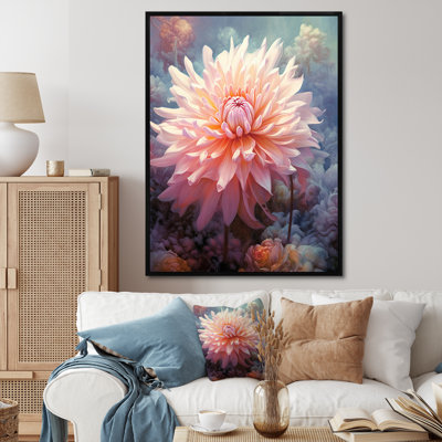 " White Pink Mums Blossoms "