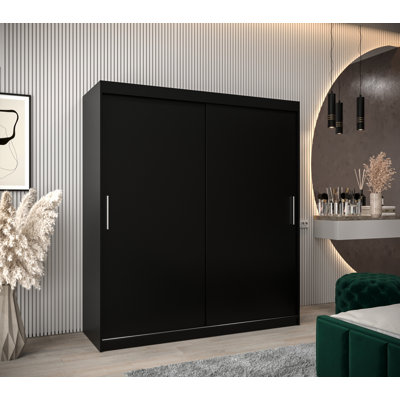 Maniah 2 Door Solid + Manufactured Wood Wardrobe