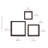 Melannco 3 Pieces Floating Wall Square Cube Shelves - Wood, Black-123491428