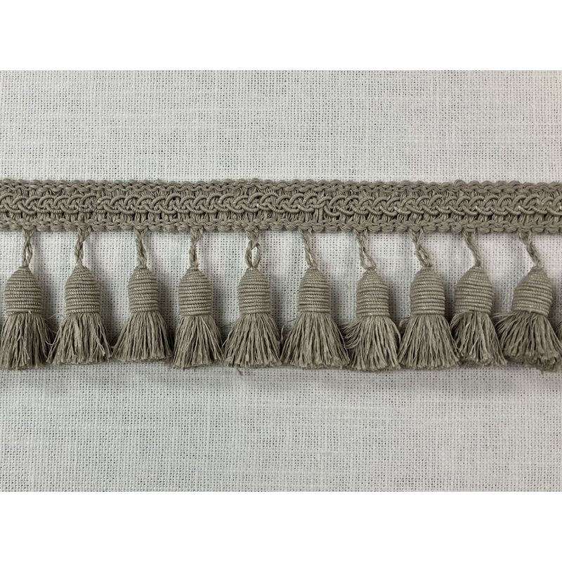Frange taupe en fausse soie Taupe