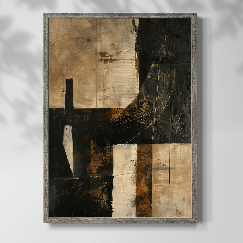 Reproduction encadrée ABSTRACT Series CECLVII - bois massif, H 15 po x l 12 po