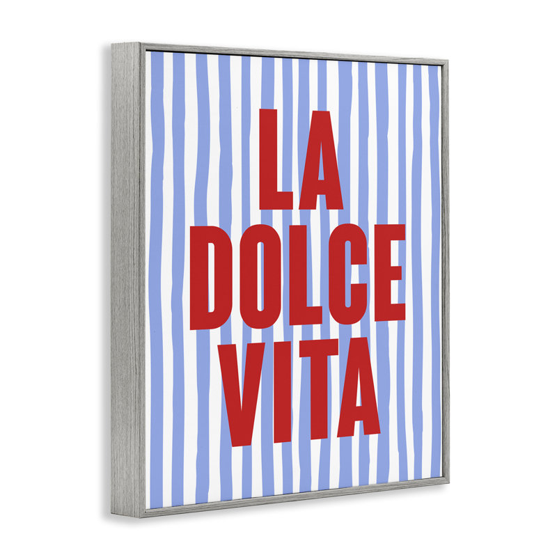  La Dolce Vita sur estampe numérique encadrée par House of Lulu, H 20 po x l 16 po, Estampe numérique Farmhouse