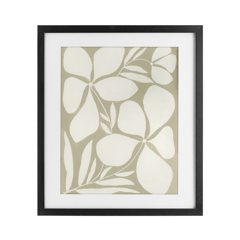«Real Simple Florals», reproduction encadrée sous verre, conception de Danhui Nai, Cadre noir minuit, H 16 po x l 13 po