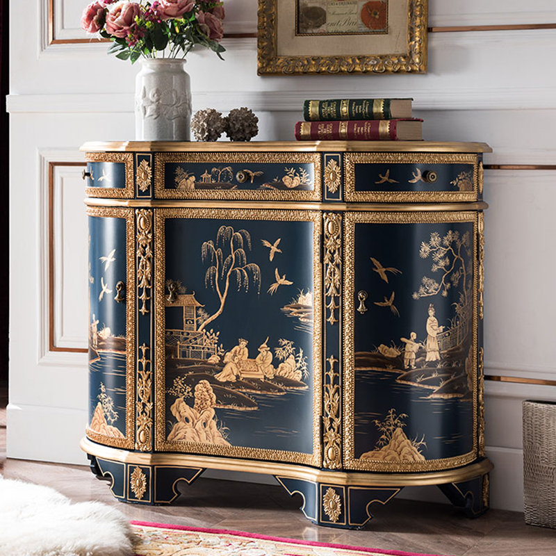 Armoire décorative peinte à la main de style européen