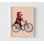 Cadeaux de singe pour les enfants, affiche de bébé singe rouge, impression d'art de vélo, art mural drôle de singe, imprimé animal de chaussette, art animalier mignon