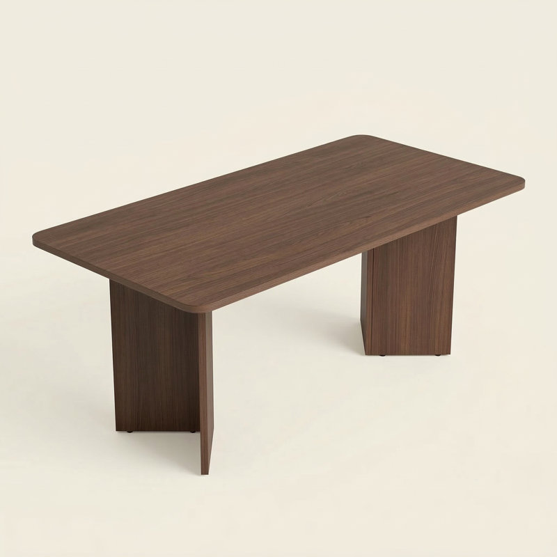 71" Rectangular Multipurpose Dining And Conference Table, Walnut