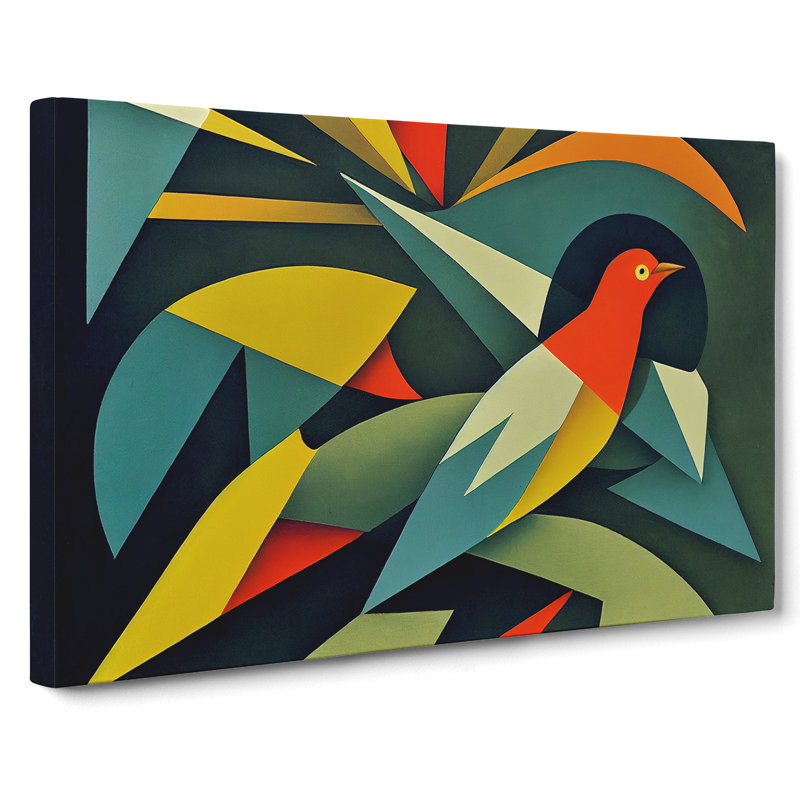 Dove Bird In Abstract Vol.2 - Wrapped Canvas, 35cm H x 50cm W x 3cm D