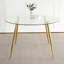 Table ronde moderne en verre simple, comptoir en verre trempé résistant à l'usure-1445449007