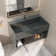 31.5" L X 17.7" W X 15.7" D Wall-Mount Bathroom Sink In Matte Grey Solid Surface Material SWBS05GR-3218