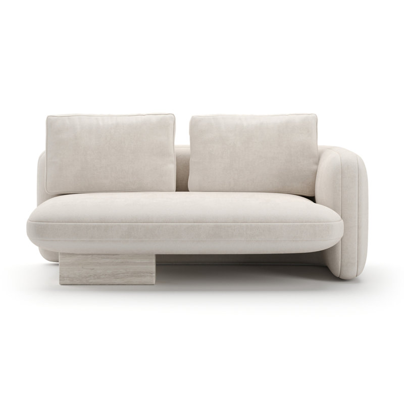 Overlap Raf Loveseat Ecru