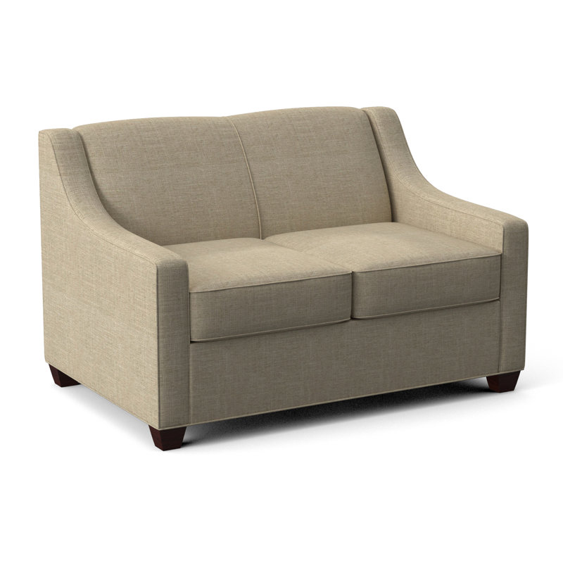 Phillips 52" Square Arm Sofa Bed with Reversible Cushions, Archetype Hemp, Empire Mahogany