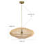 Grand luminaire suspendu en rotin naturel moderne