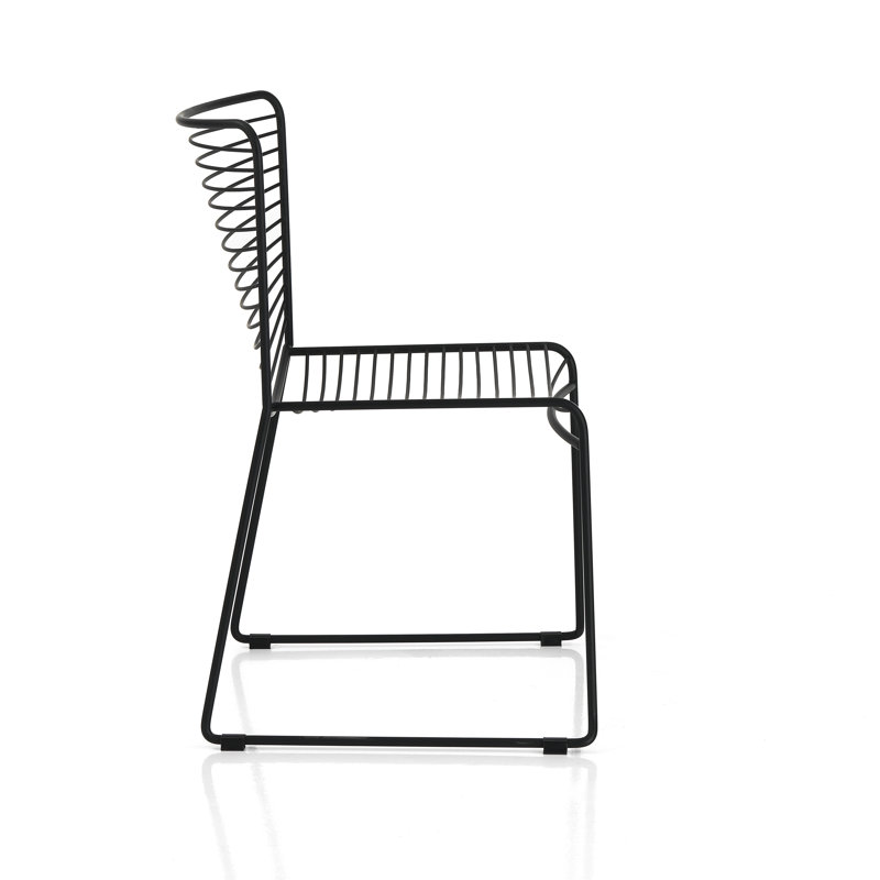 Enzleigh Stainless Steel Outdoor 43cm Stool, Black