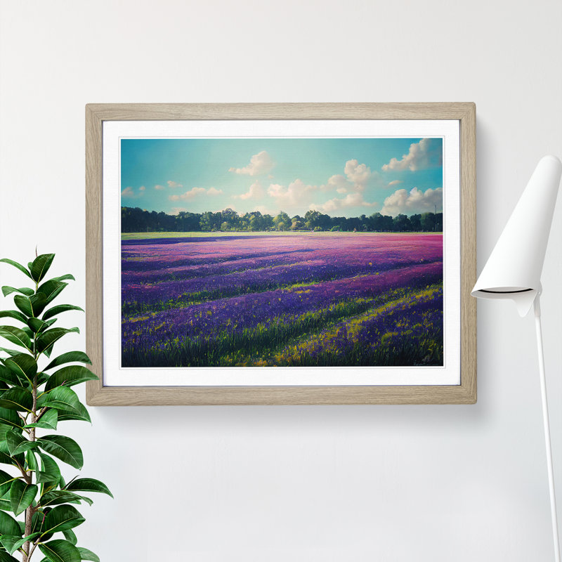 Unbeatable Bluebell Field - Framed Print, 34cm H x 46cm W x 2cm D, Oak Framed