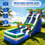 Glissade d'eau gonflable avec palmier gonflable 16 'x 26' Goosh (avec piscine) Goosh