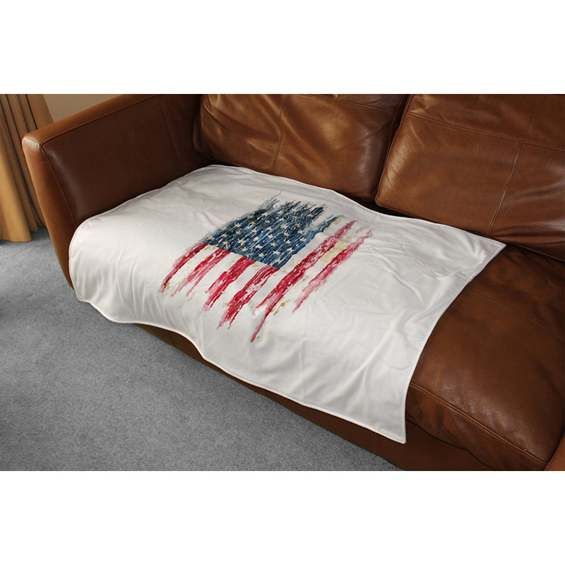 Couverture drapeau American grunge, 50 po x 60 po