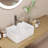 16"W x 12"D x 5"H White Rectangular Vessel Bathroom Vanity Sink with Faucet Hole