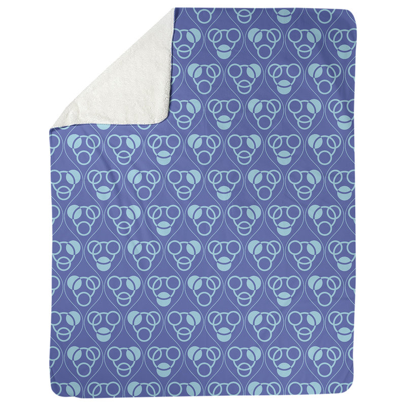 Couverture polaire à cercles classiques, l 60 po x L 80 po, Bleu / bleu sarcelle