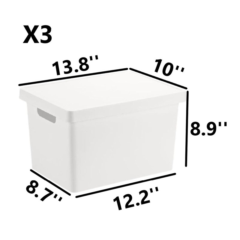 Ensemble de 3 boîtes de rangement