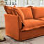 2 places, chenille orange, repose-pieds avec housse, ensemble de cinéma maison convertible, confort luxueux, rembourrage en éponge, conception élégante en cascade, configurations de sièges multiples, amovible