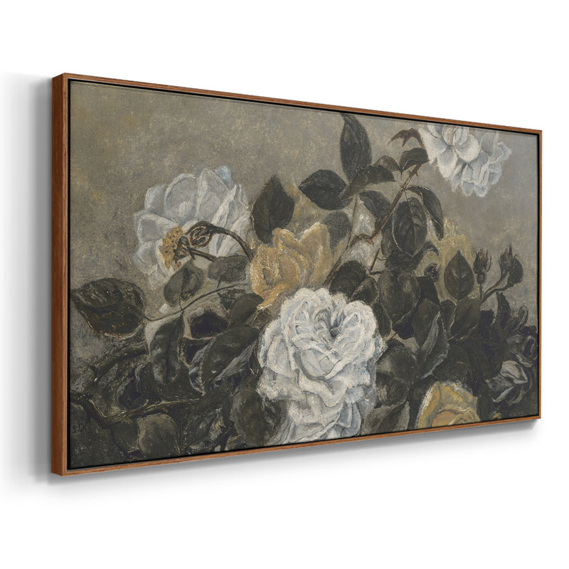Botanical Series-CDIX- Toile tendue avec châssis tendue, prête à être accrochée, H 25 po x l 49 po, Noyer