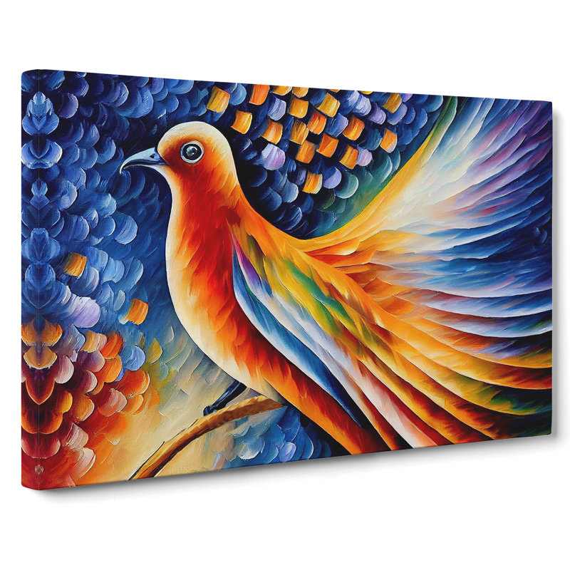 Dove Bird Vol.1 Abstract - Wrapped Canvas, 50cm H x 76cm W x 3cm D