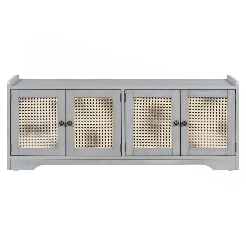 Banc de rangement Rustic, Gris délavé