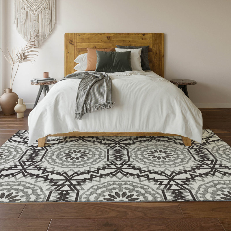 Premium Machine Washable Cerrito White Rug, Rectangle 10' x 14'