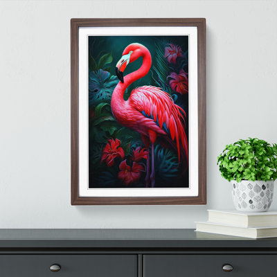 Flamingo Tachisme - Framed Print