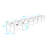 Rectangle White/Grey 12 Person Office Cubicle Desk with Cable,And Privacy Screens
