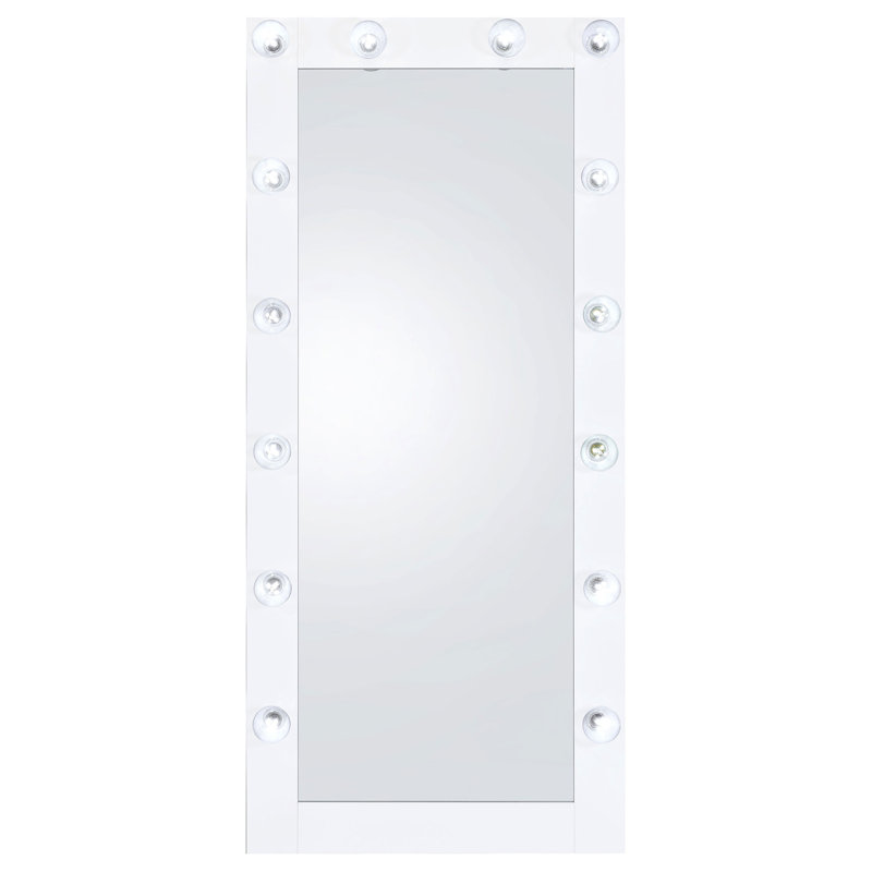 Miroir de plancher Theron, Glossy White