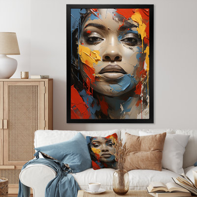 " Paint Collage African Woman "