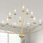  Lustre à 3 lumières de style bougie dorée à 3 niveaux de 36 po Gurpriya-1485015789