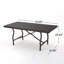 Table pour la réception Veranda, l 69,11 po x P 34,42 po, H 28,00 po, effet brun