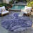 Carmina Blue Washable Indoor-Outdoor Rug - -258060646