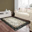 Tapis patchwork en peau de vache véritable avec bordure noire 2 pi x 7,5 pi-567062595
