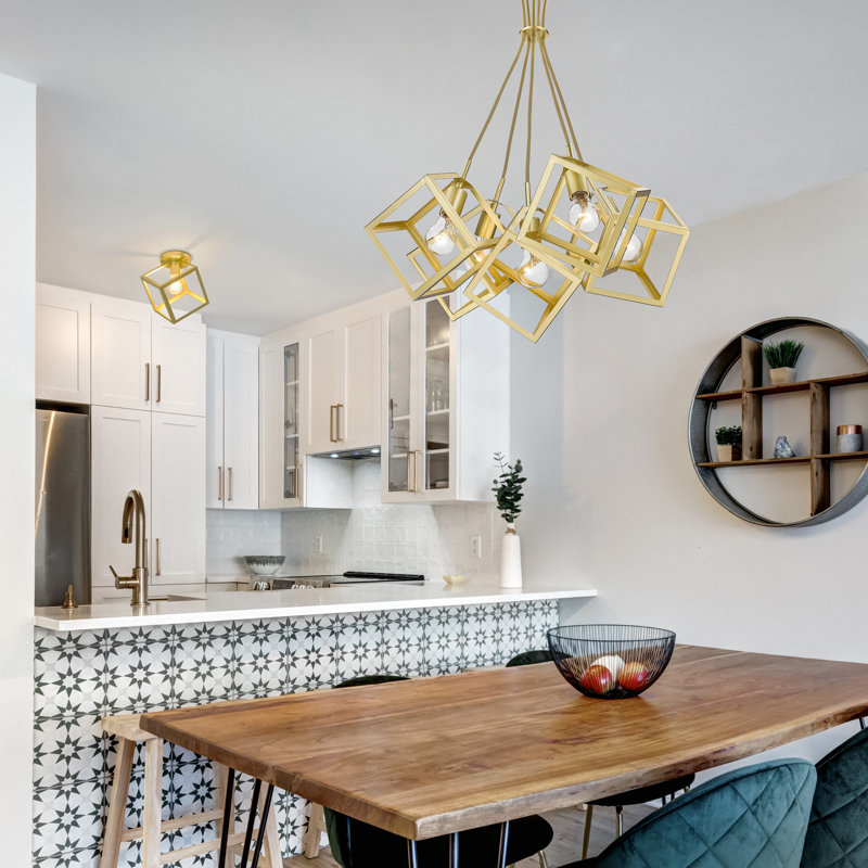 Calliope 5 - Light Cluster Pendant, Olympic Gold