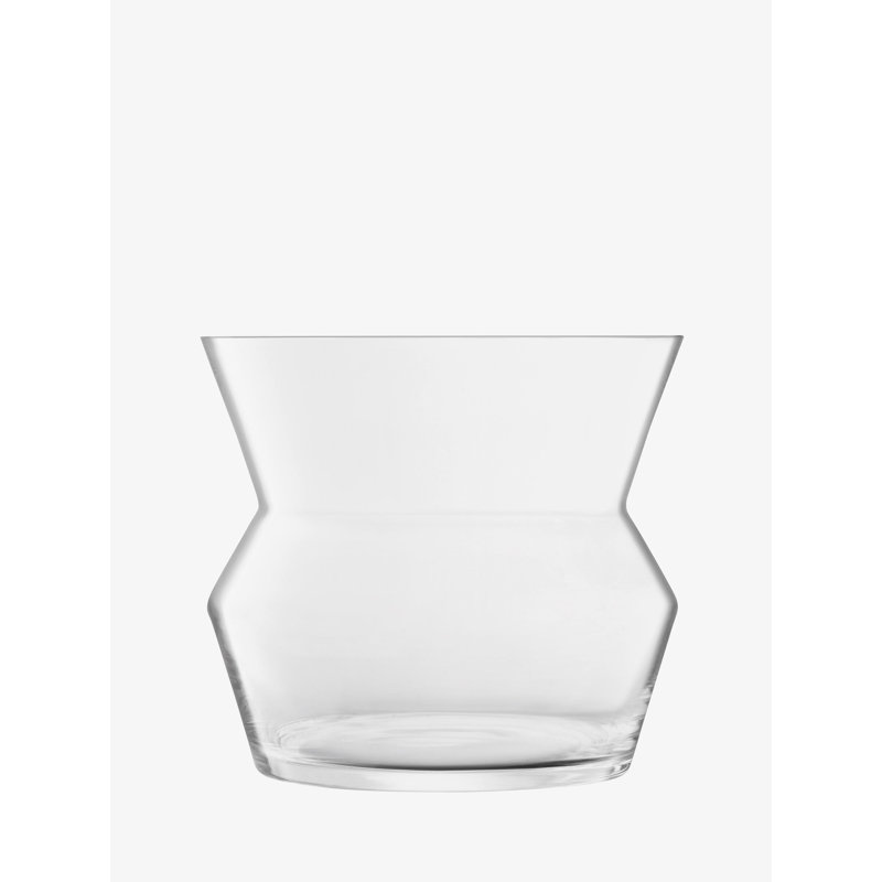 Sculpt Hurricane Candle Holder, 9" H x 10.25" W x 10.25" D, Clear