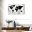Silhouette World Map Multi Piece Canvas Print-1862460634
