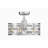  Klout 22 inch Indoor Ceiling Fandelier with LED Light Kit and Remote Control - Chrome with Clear blades-57864133