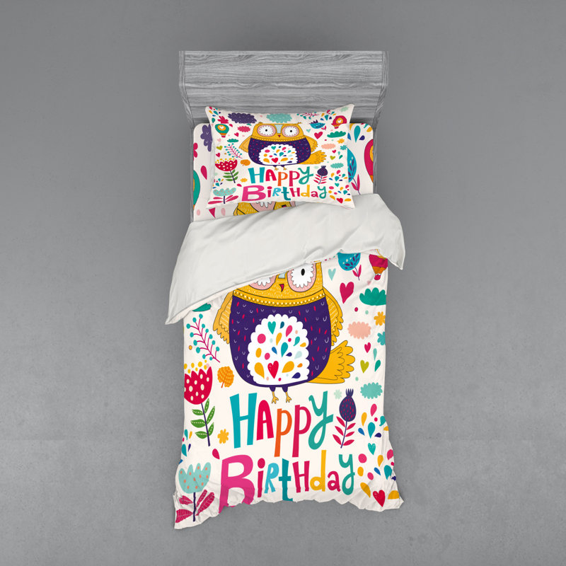 Ensemble de housse de couette en microfibre multicolore, Housse de couette simple + 6 pièces supplémentai