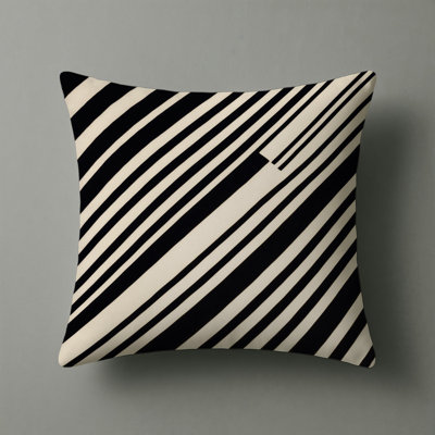 Diagonal Stripes Indoor and Outdoor Throw Pillow