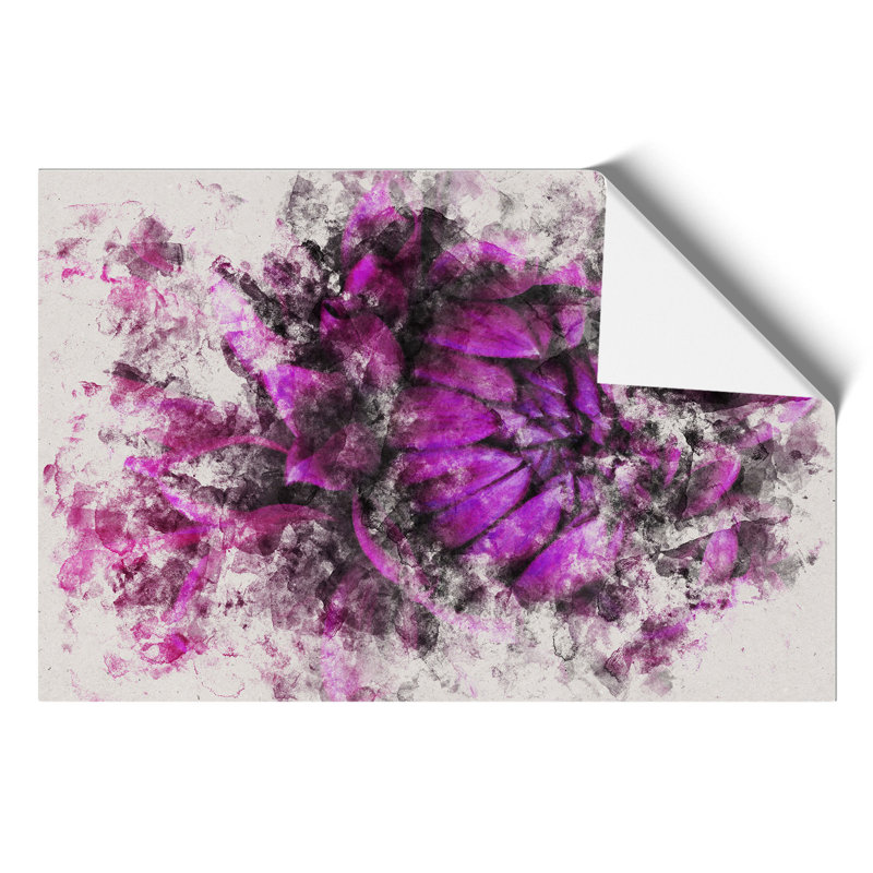 Purple Flower Watercolour - Frameless Print, 42cm H x 59cm W x 0.1cm D