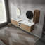 Meuble-lavabo mural 84 po avec lavabo et armoire d'appoint 84 po